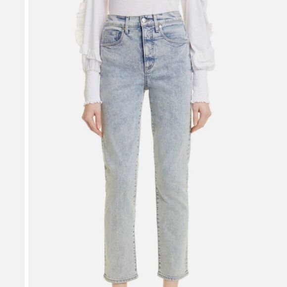 Veronica Beard Ryleigh Slim Straight Hi-Rise Jeans Vail - Picture 1 of 7